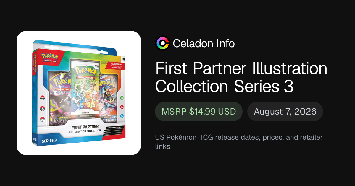 First Partner Illustration Collection Series 3 Price & Release Date USA ...